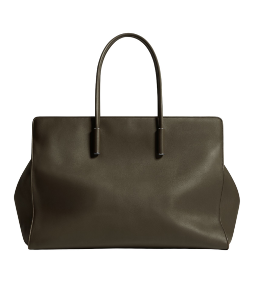Khaite Women's Maxi Barbara Tote in Dark olive - Green Totes & Top-Handle Bags - The Lotus Tote Bag - Shop at Luxury Shoes 