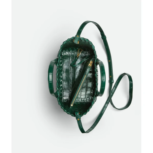 Khaite Women's Mini Cabat in Emerald green - Green Mini Bags - The Lotus Tote Bag - Shop at Luxury Shoes 