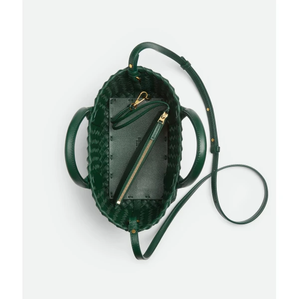 Khaite Women's Mini Cabat in Emerald green - Green Mini Bags - The Lotus Tote Bag - Shop at Luxury Shoes 