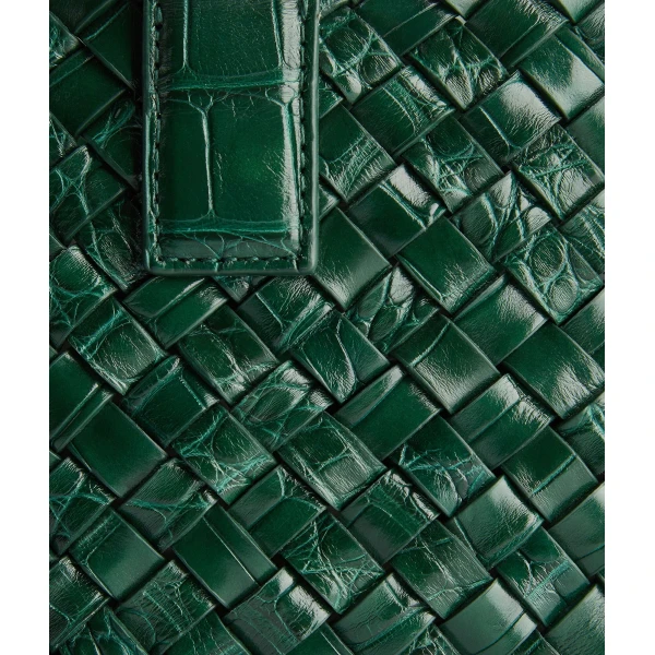 Khaite Women's Mini Cabat in Emerald green - Green Mini Bags - The Lotus Tote Bag - Shop at Luxury Shoes 