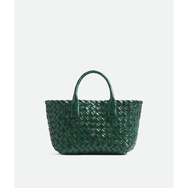 Khaite Women's Mini Cabat in Emerald green - Green Mini Bags - The Lotus Tote Bag - Shop at Luxury Shoes 
