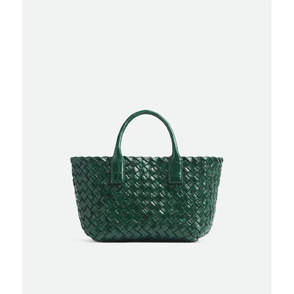 Khaite Women's Mini Cabat in Emerald green - Green Mini Bags - The Lotus Tote Bag - Shop at Luxury Shoes 