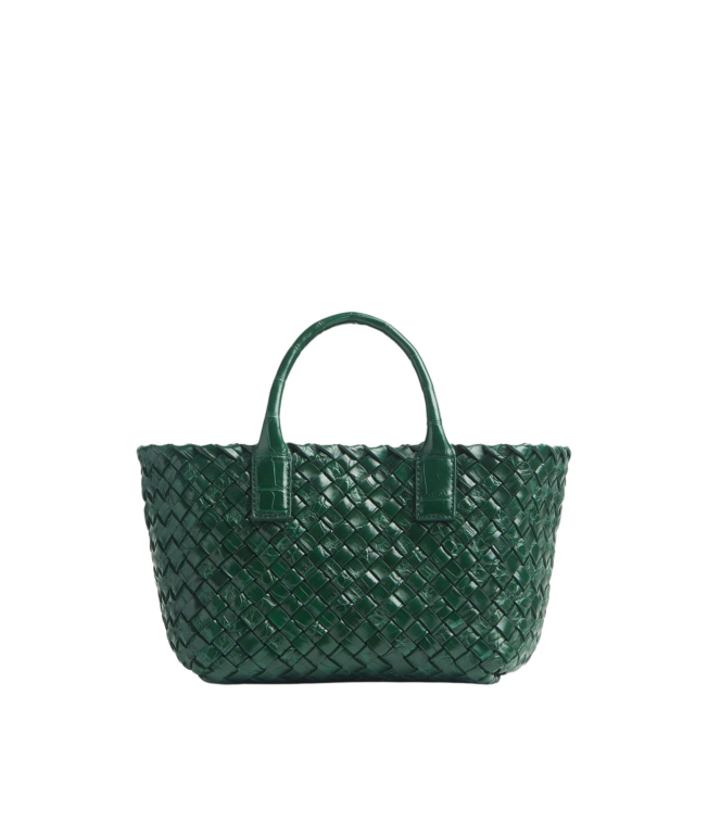 Khaite Women's Mini Cabat in Emerald green - Green Mini Bags - The Lotus Tote Bag - Shop at Luxury Shoes 