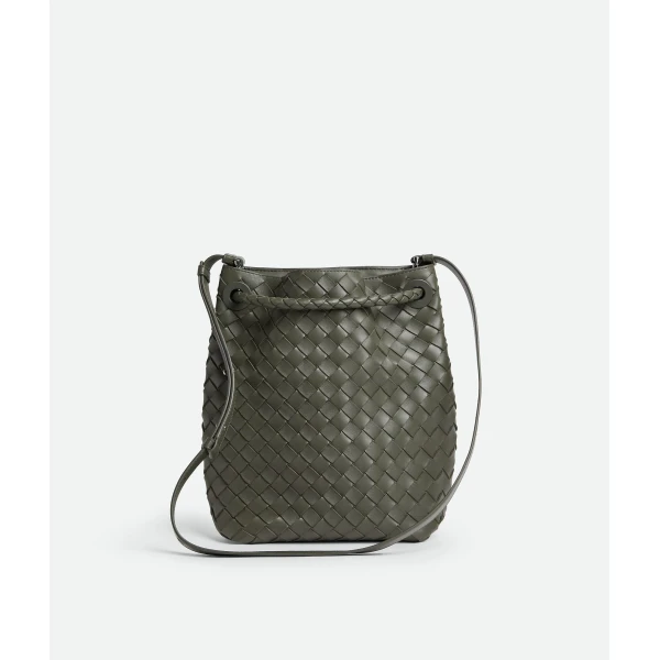 Khaite Women's Small Andiamo Bucket in Pickle - Green Bucket Bags - The Lotus Tote Bag - Shop at Luxury Shoes 