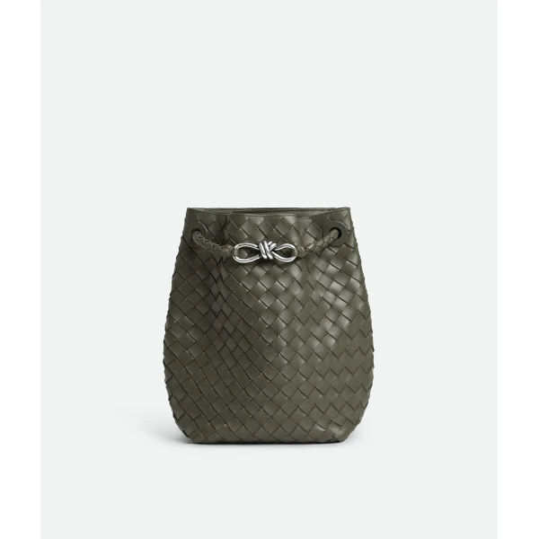 Khaite Women's Small Andiamo Bucket in Pickle - Green Bucket Bags - The Lotus Tote Bag - Shop at Luxury Shoes 
