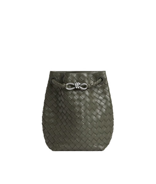 Khaite Women's Small Andiamo Bucket in Pickle - Green Bucket Bags - The Lotus Tote Bag - Shop at Luxury Shoes 