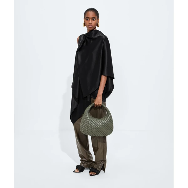 Khaite Women's Small Veneta in Pickle - Green Shoulder & Crossbody Bags - The Lotus Tote Bag - Shop at Luxury Shoes 
