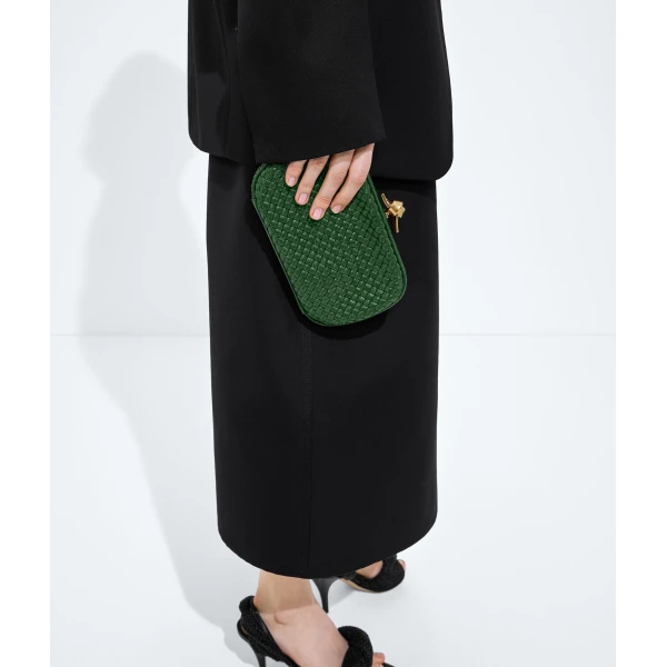 Khaite Women's Soft Knot in Basil - Green Clutch Bags - The Lotus Tote Bag - Shop at Luxury Shoes 