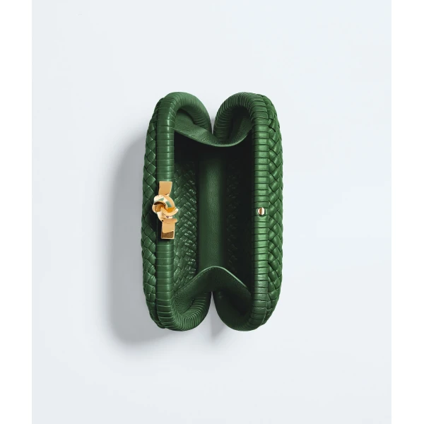 Khaite Women's Soft Knot in Basil - Green Clutch Bags - The Lotus Tote Bag - Shop at Luxury Shoes 