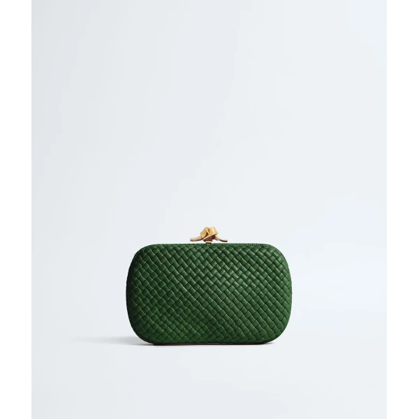 Khaite Women's Soft Knot in Basil - Green Clutch Bags - The Lotus Tote Bag - Shop at Luxury Shoes 