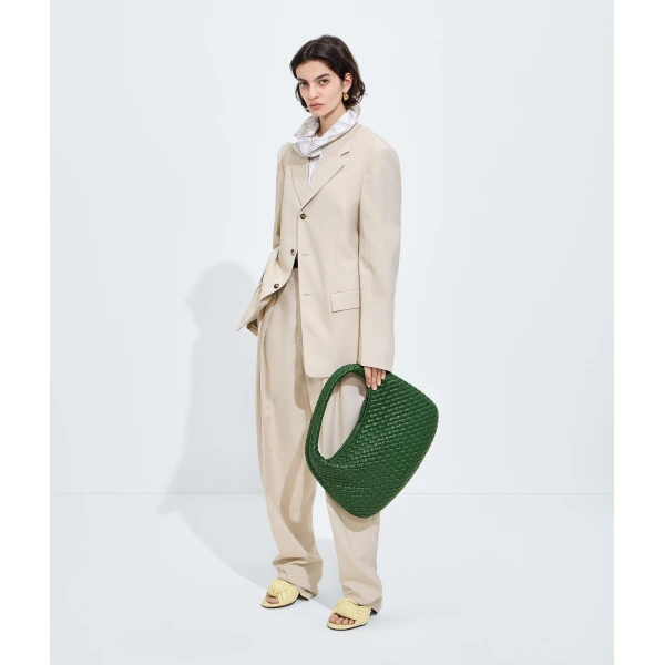 Khaite Women's Veneta in Basil - Green Shoulder & Crossbody Bags - The Lotus Tote Bag - Shop at Luxury Shoes 