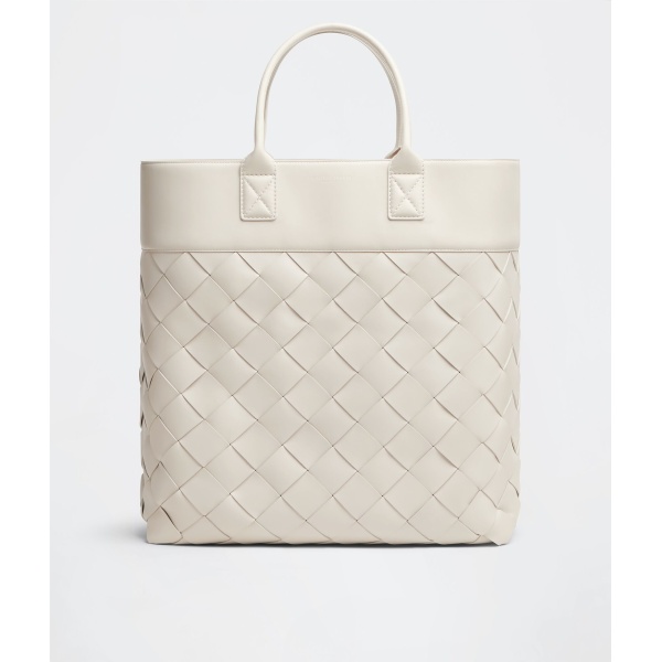 Khaite Maxi Intreccio Tote in Mist - Grey Totes & Top-Handle Bags - The Lotus Tote Bag - Shop at Luxury Shoes 