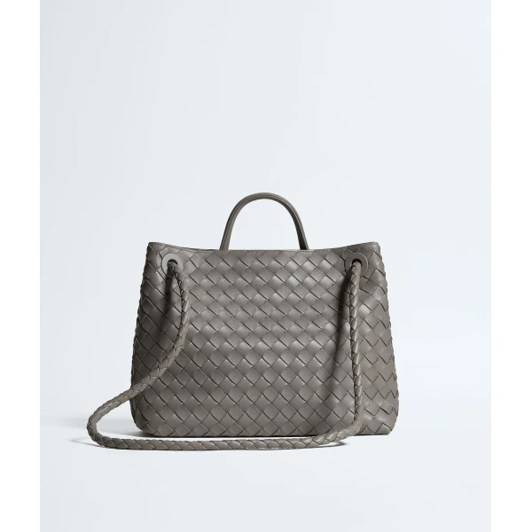 Khaite Women's Andiamo in Basalt - Grey Totes & Top-Handle Bags - The Lotus Tote Bag - Shop at Luxury Shoes 