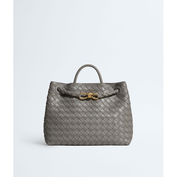 Khaite Women's Andiamo in Basalt - Grey Totes & Top-Handle Bags - The Lotus Tote Bag - Shop at Luxury Shoes 
