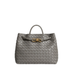 Khaite Women's Andiamo in Basalt - Grey Totes & Top-Handle Bags - The Lotus Tote Bag - Shop at Luxury Shoes 