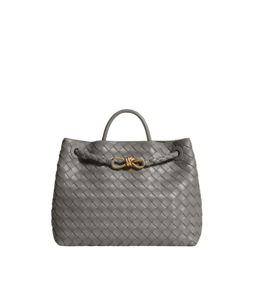 Khaite Women's Andiamo in Basalt - Grey Totes & Top-Handle Bags - The Lotus Tote Bag - Shop at Luxury Shoes 
