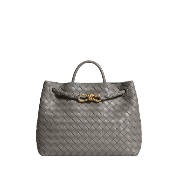 Khaite Women's Andiamo in Basalt - Grey Totes & Top-Handle Bags - The Lotus Tote Bag - Shop at Luxury Shoes 