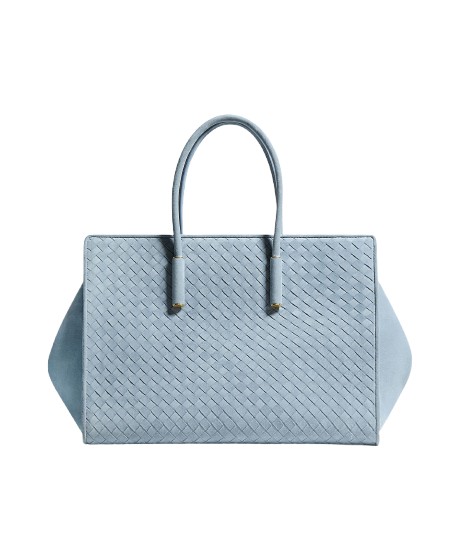 Khaite Women's Barbara Tote in Mineral - Grey Totes & Top-Handle Bags - The Lotus Tote Bag - Shop at Luxury Shoes 