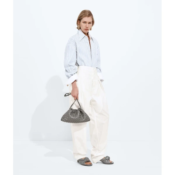 Khaite Women's Dustbag Notte in Basalt - Grey Shoulder & Crossbody Bags - The Lotus Tote Bag - Shop at Luxury Shoes 