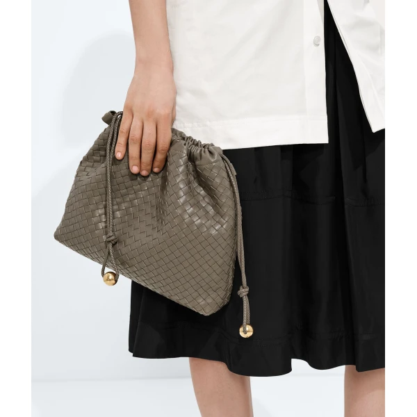 Khaite Women's Large Dustbag in Grey clay - Grey Totes & Top-Handle Bags - The Lotus Tote Bag - Shop at Luxury Shoes 