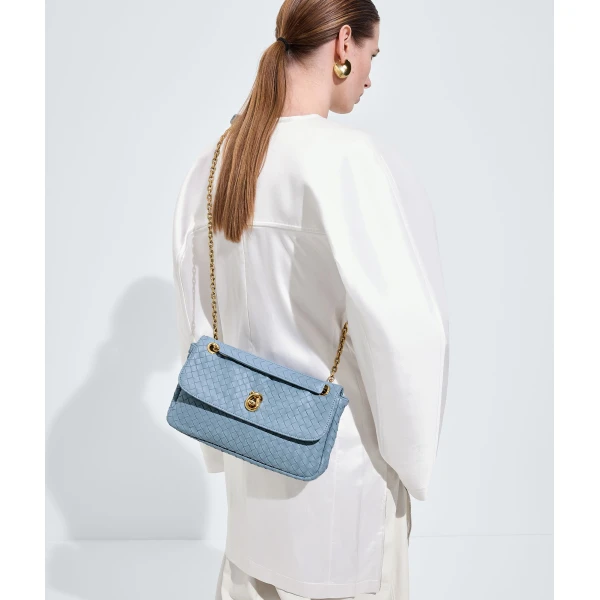 Khaite Women's Madison in Mineral - Grey Shoulder & Crossbody Bags - The Lotus Tote Bag - Shop at Luxury Shoes 