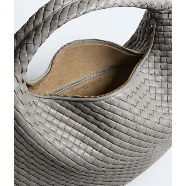 Khaite Women's Maxi Veneta in Basalt - Grey Shoulder & Crossbody Bags - The Lotus Tote Bag - Shop at Luxury Shoes 