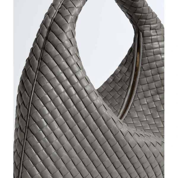 Khaite Women's Maxi Veneta in Basalt - Grey Shoulder & Crossbody Bags - The Lotus Tote Bag - Shop at Luxury Shoes 