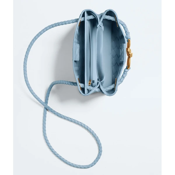 Khaite Women's Mini Andiamo in Mineral - Grey Mini Bags - The Lotus Tote Bag - Shop at Luxury Shoes 