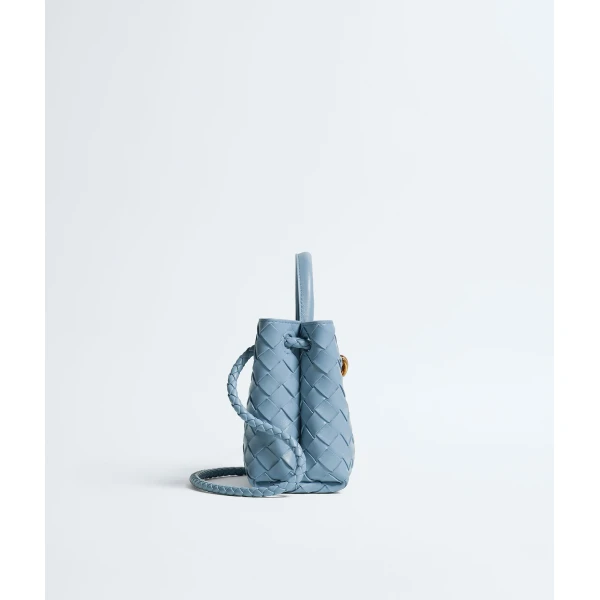 Khaite Women's Mini Andiamo in Mineral - Grey Mini Bags - The Lotus Tote Bag - Shop at Luxury Shoes 