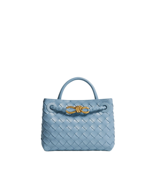 Khaite Women's Mini Andiamo in Mineral - Grey Mini Bags - The Lotus Tote Bag - Shop at Luxury Shoes 