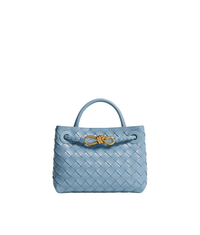 Khaite Women's Mini Andiamo in Mineral - Grey Mini Bags - The Lotus Tote Bag - Shop at Luxury Shoes 