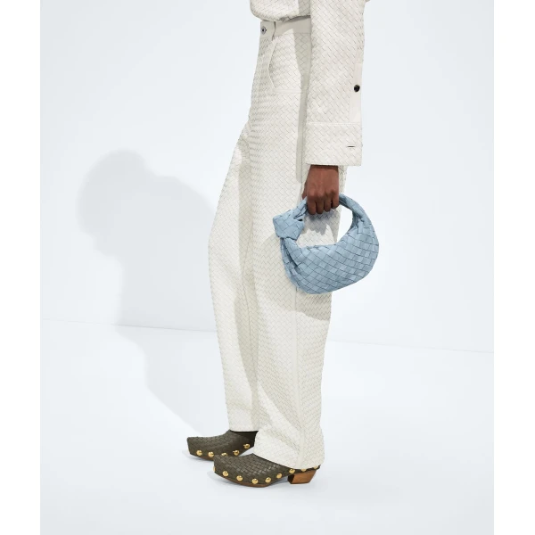 Khaite Women's Mini Jodie in Mineral - Grey Mini Bags - The Lotus Tote Bag - Shop at Luxury Shoes 