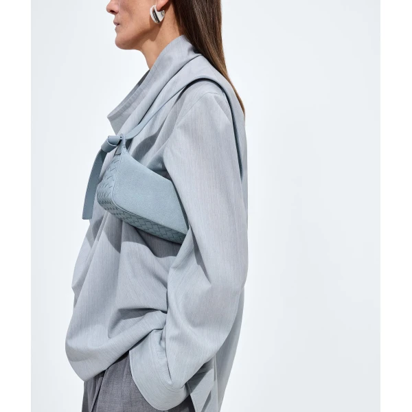 Khaite Women's Nodo Shoulder Bag in Mineral - Grey Shoulder & Crossbody Bags - The Lotus Tote Bag - Shop at Luxury Shoes 