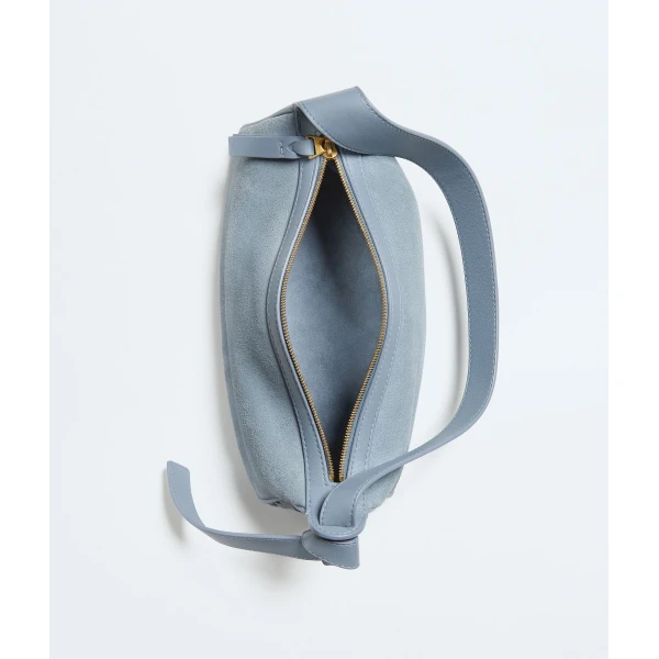 Khaite Women's Nodo Shoulder Bag in Mineral - Grey Shoulder & Crossbody Bags - The Lotus Tote Bag - Shop at Luxury Shoes 