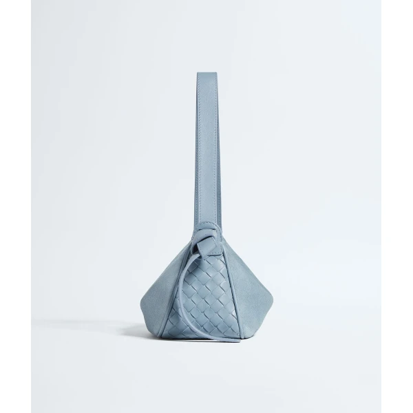Khaite Women's Nodo Shoulder Bag in Mineral - Grey Shoulder & Crossbody Bags - The Lotus Tote Bag - Shop at Luxury Shoes 