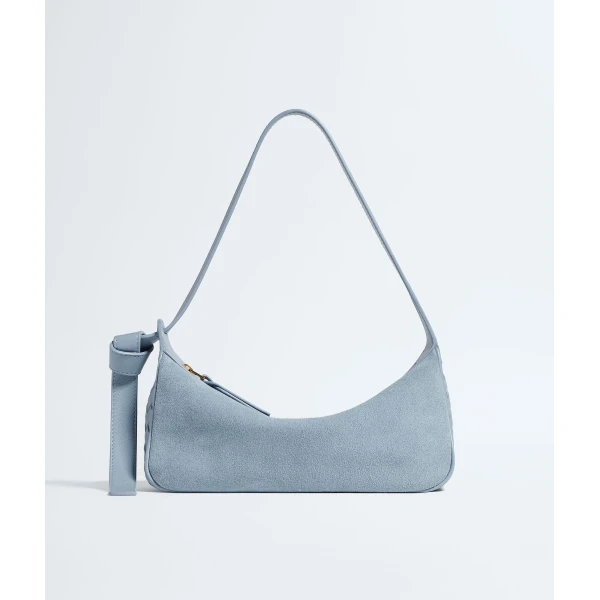 Khaite Women's Nodo Shoulder Bag in Mineral - Grey Shoulder & Crossbody Bags - The Lotus Tote Bag - Shop at Luxury Shoes 