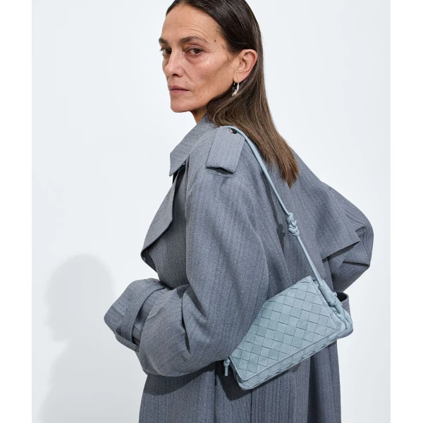 Khaite Women's Notturno in Mineral - Grey Shoulder & Crossbody Bags - The Lotus Tote Bag - Shop at Luxury Shoes 