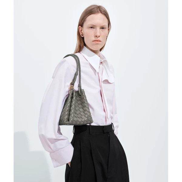 Khaite Women's Parachute in Basalt - Grey Shoulder & Crossbody Bags - The Lotus Tote Bag - Shop at Luxury Shoes 