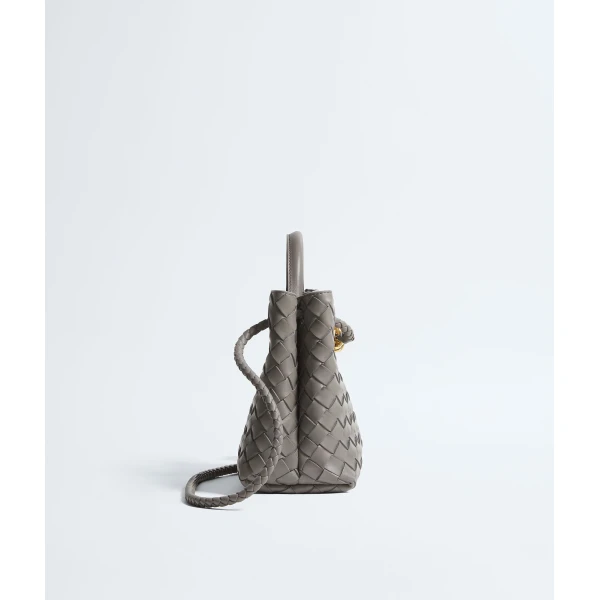 Khaite Women's Small Andiamo in Basalt - Grey Totes & Top-Handle Bags - The Lotus Tote Bag - Shop at Luxury Shoes 