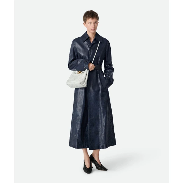 Khaite Women's Small Andiamo in Hoarfrost - Grey Totes & Top-Handle Bags - The Lotus Tote Bag - Shop at Luxury Shoes 