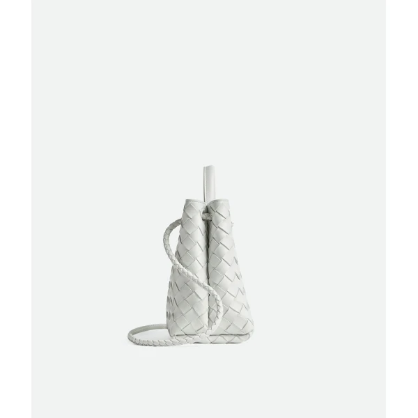 Khaite Women's Small Andiamo in Hoarfrost - Grey Totes & Top-Handle Bags - The Lotus Tote Bag - Shop at Luxury Shoes 