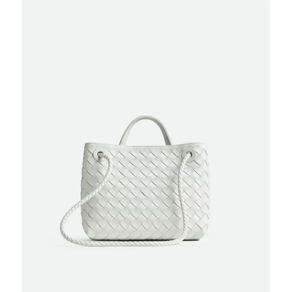 Khaite Women's Small Andiamo in Hoarfrost - Grey Totes & Top-Handle Bags - The Lotus Tote Bag - Shop at Luxury Shoes 