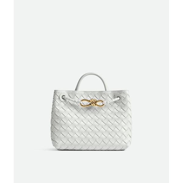 Khaite Women's Small Andiamo in Hoarfrost - Grey Totes & Top-Handle Bags - The Lotus Tote Bag - Shop at Luxury Shoes 