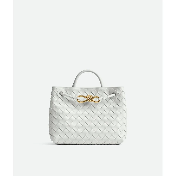 Khaite Women's Small Andiamo in Hoarfrost - Grey Totes & Top-Handle Bags - The Lotus Tote Bag - Shop at Luxury Shoes 