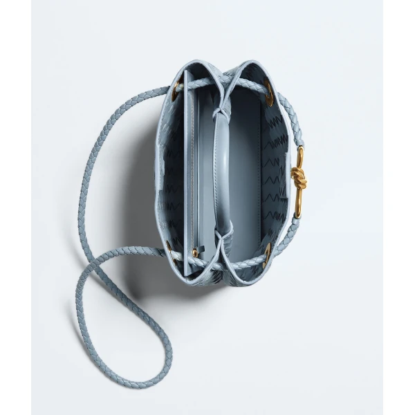 Khaite Women's Small Andiamo in Mineral - Grey Totes & Top-Handle Bags - The Lotus Tote Bag - Shop at Luxury Shoes 