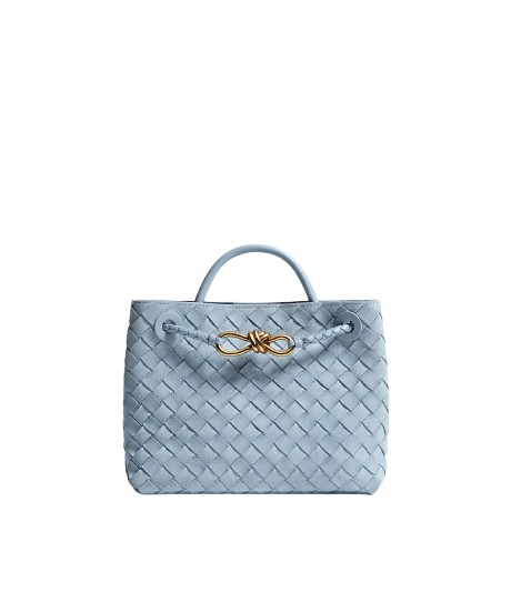 Khaite Women's Small Andiamo in Mineral - Grey Totes & Top-Handle Bags - The Lotus Tote Bag - Shop at Luxury Shoes 