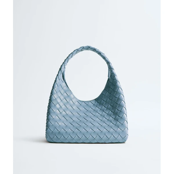 Khaite Women's Small Campana in Mineral - Grey Shoulder & Crossbody Bags - The Lotus Tote Bag - Shop at Luxury Shoes 