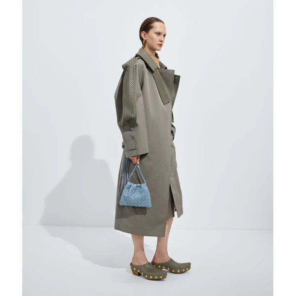 Khaite Women's Small Dustbag in Mineral - Grey Shoulder & Crossbody Bags - The Lotus Tote Bag - Shop at Luxury Shoes 