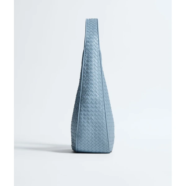 Khaite Women's Small Ovetto in Mineral - Grey Shoulder & Crossbody Bags - The Lotus Tote Bag - Shop at Luxury Shoes 