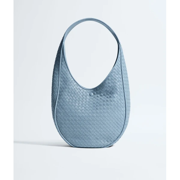 Khaite Women's Small Ovetto in Mineral - Grey Shoulder & Crossbody Bags - The Lotus Tote Bag - Shop at Luxury Shoes 